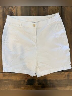 Tommy Bahama White Flat Front Chino Shorts $110 Retail